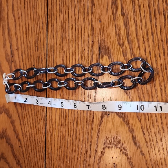 Anne Klein, Women's Necklace,  blue, silver, fashion jewelry,  10 inches Length - Picture 4 of 4